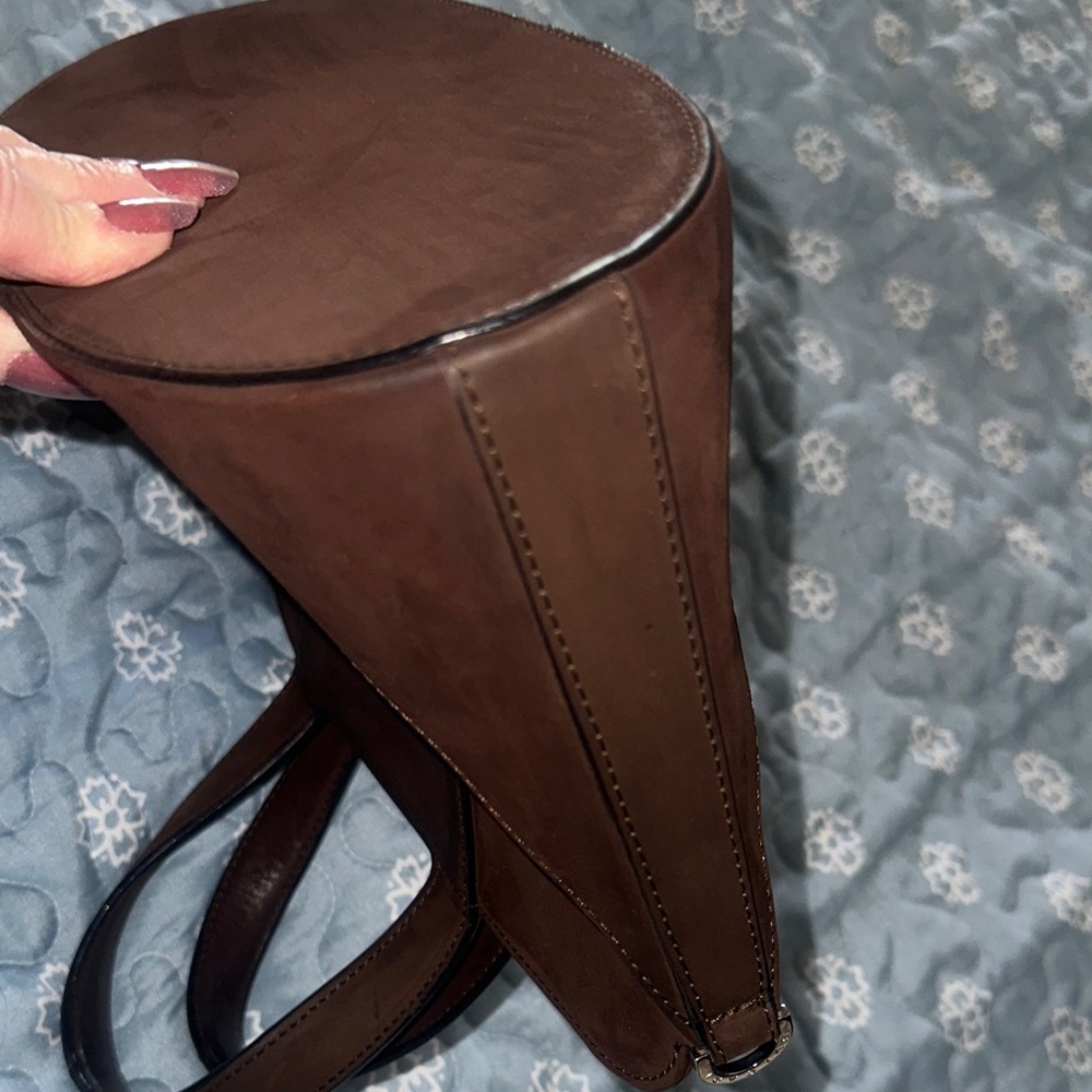 BVLGARI Women’s Brown Suede Leather Top-Handle Bag - Picture 10 of 10